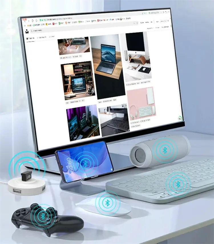 USBV5.1アダプタートランスミッターレシーバーBTオーディオBTドングルワイヤレスUSBアダプター (コンピューターPCラップトップ用)
