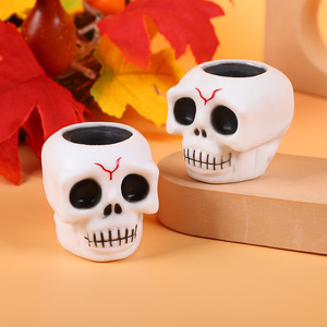 ONR Halloween Skull Bat Silicone TPE Squeeze Cup Pumpkin Decompression Venting Squishy Prank Ghost Head Stress-Relief Toy - Product Image 3