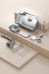 Fregadero de Cocina de Acero Inoxidable 304 con Superficie Nano, Estilo Japonés, de un Solo Tazón Grande, para Instalar Bajo Encimera, con Drenaje Lateral, Multifuncional - Product Image 6