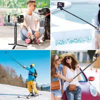 Trépied pour téléphone Portable, léger et Flexible, caméra d'action vidéo, perche pour Selfie