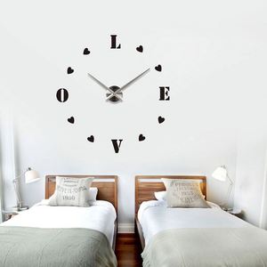 Horloge murale numérique moderne en acrylique, sans cadre, silencieuse, style nordique, pour la décoration de la maison, du salon, de la chambre, autocollants miroir muraux - Product Image 3
