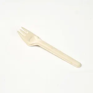 Degradable Bagasse Fiber Cutlery Natural Biological Compostable Tableware Disposable Sugarcane Pulp Fork