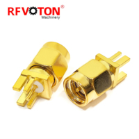 Conector Coaxial RF Redondo de 0.9mm con Contacto Redondo, Receptáculo Jack Macho Chapado en Oro para PCB - Convertidor