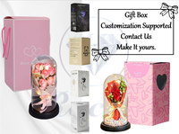 Rose et Ours Galaxie dans un dôme en verre, veilleuse LED, fleur éternelle Galaxie avec guirlande lumineuse féerique dans un dôme en verre