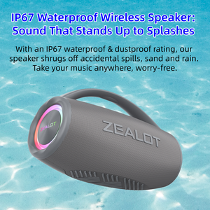 ZEALOT S97 Altoparlante Impermeabile IPX6 con Luce LED RGB, Alta Potenza 80W, per Uso Esterno e Domestico, Wireless a Batteria - Product Image 6