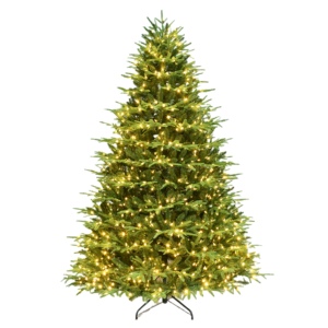 Árbol de Navidad Artificial Moderno Nevado Blanco con Luces LED de 7 y 8 Pies de PE y PVC - Product Image 6