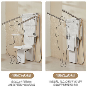 Chaise de douche thermostatique murale Baiyurui, pliable, température constante 40°C, équipement de sécurité pour salle de bain pour personnes âgées - Product Image 4
