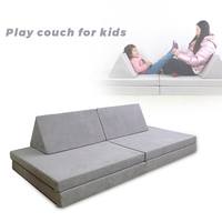 Weihnachts geschenk Kinder spielen Couch Couch mit 2 Dreieck Kissen Schaum füllung Modulare Couch Baby Sofa Sitz und Kinder spielen Sofa