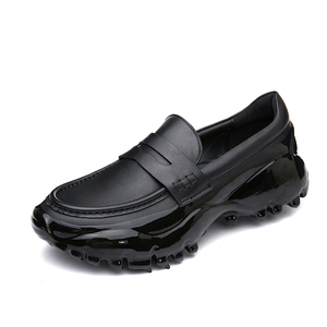Chaussures en cuir de luxe pour hommes à bout pointu, mocassins à enfiler pour l'automne, formels, d'affaires et décontractés pour le bureau - Product Image 1