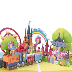 Thiệp chúc mừng sinh nhật 3D dạng pop-up, kích thước tùy chỉnh, in UV, bán sỉ - Product Image 2