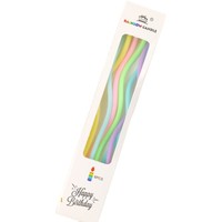 Bougies d'anniversaire en spirale faites à la main en cire de soja écologique, coloris arc-en-ciel, les plus vendues, pour fêtes de remise de diplôme