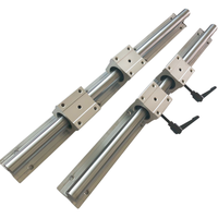Rail de guidage linéaire ouvert en alliage d'aluminium TBR25/TBR30 avec support, palier coulissant TBR et entraînement à vis à billes pour machine CNC DIY