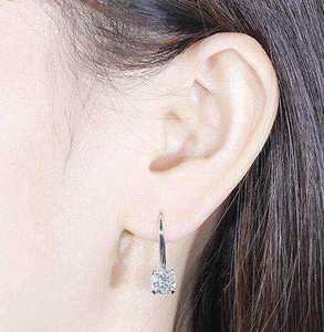 Luxury Women Diamond <b>Stud</b> Earrings 925 <b>Sterling</b> <b>Silver</b> Elegant Fine Jewelry Sparkling Daily Wear Anniversary Gift - Product Image 3