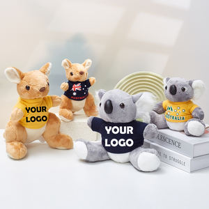 Plusies 19CM promosi LOGO kustom kanguru Koala hadiah sekolah wisuda Zoo Souvenir kaus kustom Logo mainan mewah murah - Product Image 1