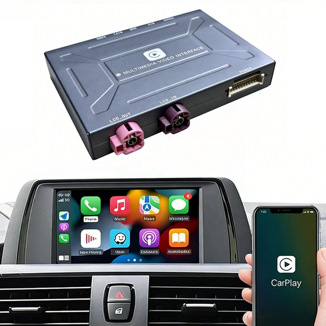 Wireless CarPlay & Android Auto Decoder Box Kit for BMW CIC System Support 6.5/ 8.8/ 10.25 Inch BMW 3/5/7 Series X1 E84 X3 E25