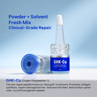 Kit de soin du visage OEM personnalisé avec poudre lyophilisée de peptide de cuivre bleu GHK-Cu pour la réparation post-procédure et la protection cutanée