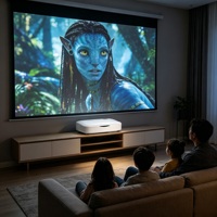 Projecteur laser DLP 4000 lumens WUXGA (1920x1200) compatible 4K, 3D, avec haut-parleurs intégrés, courte focale, portable, pour les entreprises et l'éducation