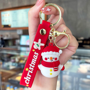 Dễ Thương Giáng Sinh Người Tuyết Keychain PVC Phim Hoạt Hình Móc Chìa Khóa Xe Mặt Dây Chuyền Cho Các Trường Học Túi Xách Và Đồ Trang Sức Món Quà Nhỏ Bán Buôn - Product Image 6