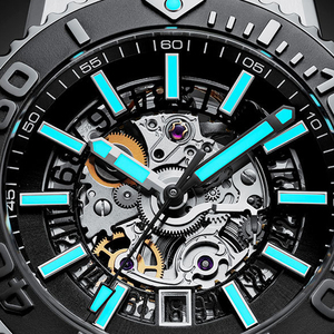 43mm Luxury Men's Luminous Diving <b>Watch</b> Sports Hollow Automatic <b>Mechanical</b> <b>Watch</b> - Product Image 5