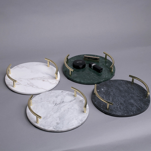 Coffee Table Ceramic <strong>Decorative</strong> <strong>Tray</strong> Breakfast Marble Serving <strong>Trays</strong> Perfume <strong>Tray</strong> for <strong>Dresser</strong> - Product Image 4
