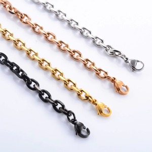 Bracelet Rolo Classique en Acier Inoxydable, Chaîne O Découpée pour Femmes et Hommes, Chaîne de Cheville, Bracelet de Main, Bijoux - Product Image 6