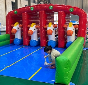 Poney gonflable extérieur Hop emballant le Derby/jeu gonflable de course de chevaux de Derby d'amusement pour des enfants et des adultes - Product Image 2