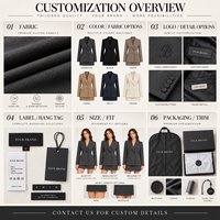 Costume deux pièces sur mesure pour femmes, veste cintrée à col châle et double boutonnage, jupe mini assortie, tenue de bureau formelle