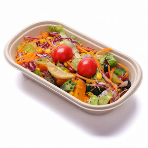 Venta al por mayor de embalaje de alimentos desechables biodegradables ensalada caja de almuerzo de contenedor con tapas - Product Image 5