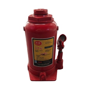 Cric hydraulique vertical à double levage de 20 tonnes, rouge, à profil bas, de haute qualité, pour la réparation automobile - Product Image 1