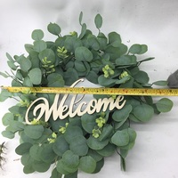 Couronnes d'eucalyptus artificielles blanches personnalisables pour l'extérieur de la porte