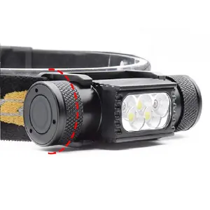 New Hot Selling Products LED Headlamp Flashlight 18650 USB TYPE-C Rechargeable Headlamp for Camping
