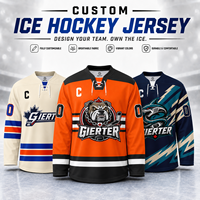 Service OEM, maillots de hockey de bonne qualité, impression par sublimation, vêtements de hockey sur glace, uniforme de hockey sur glace professionnel avec cordon de serrage