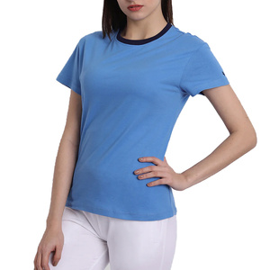 Camiseta clásica de cuello redondo de algodón suave de alta calidad para mujer, perfecta para ropa informal, días de verano y looks de moda callejera a la moda - Product Image 1
