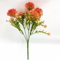 Bouquet de fleurs artificielles de pissenlit à 5 têtes, Taraxacum, verdure en plastique, décoration florale murale pour Noël