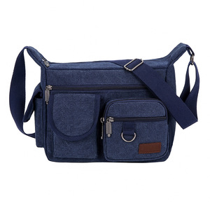 Sac à bandoulière en toile pour homme, sac messager de voyage haut de gamme, sac en toile décontracté personnalisé pour homme - Product Image 1