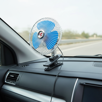 Ventilateur pliable électrique réglable avec pince, 5W, 3 pales, faible bruit, pour poussette, voiture et utilisation en extérieur