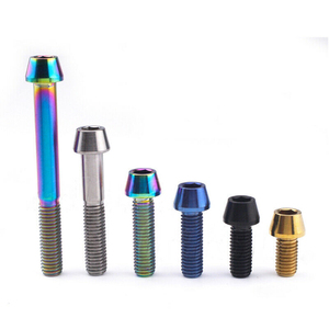 Personalização M10 <span class=keywords><strong>Titanium</strong></span> <span class=keywords><strong>Taper</strong></span> Head <span class=keywords><strong>Bolt</strong></span> <span class=keywords><strong>Titanium</strong></span> Hex <span class=keywords><strong>Socket</strong></span> Head <span class=keywords><strong>Bolt</strong></span> - Product Image 4