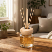 Couvercle de diffuseur d'aromathérapie en bois massif personnalisé, bouchon en bois pour bouteille d'huile parfumée personnalisée, accessoires écologiques pour la fragrance d'intérieur