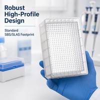 Bac de laboratoire en polypropylène à profil haut de 290 ml, 384 canaux, à puits unique, pour pipettes multiples et recherche moléculaire