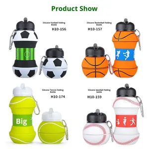 <span class=keywords><strong>TOMIC</strong></span> Vaso Plegable Portátil de Silicona de 550ml para Niños, Diseño de Balón de Fútbol, Creativo y Fácil de Transportar - Product Image 2