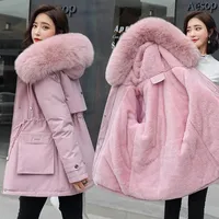 Vielleicht-veste en fourrure pour femmes, manches longues, chaud, à capuche, vêtements d'hiver, nouvelle collection 2021