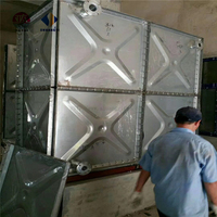 Réservoir d'eau rond/carré en acier galvanisé HDG Shuangyi 5000L 40000L 100000L 250CBM 500m3 certifié CE ISO pour usage industriel