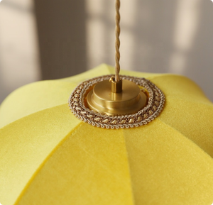 Lampe suspendue bohème à pompons, abat-jour en tissu, lampe suspendue vintage en textile pour restaurant, hôtel, projet commercial - Product Image 4