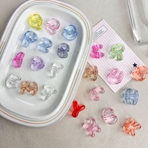 Acrylic Transparent Rainbow <b>Large</b>-Hole QVersion Alphabet <b>Beads</b> Straight Hole <b>Beads</b> Loose <b>Beads</b> for DIY Crafts - Product Image 1