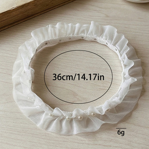 Jarretelles de mariage <span class=keywords><strong>pour</strong></span> la mariée, en <span class=keywords><strong>dentelle</strong></span> blanche avec nœud, perles et papillon, faites à la main, extensibles, <span class=keywords><strong>pour</strong></span> la <span class=keywords><strong>cuisse</strong></span> - Product Image 2