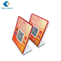Display-Ständer-Schild mit individuellem QR-Code, NFC-Chip, kontaktlose PVC-Visitenkarte, Mitglieds-/Geschenkkarte, Mini-Zahlungs-Tag, wasserdicht