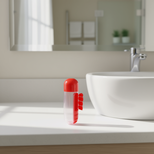 Estuche para Pastillas Myrva, Botella Roja de Plástico para Almacenamiento de Medicamentos - Product Image 2