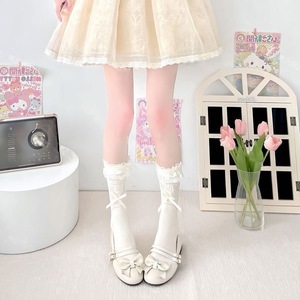 <b>Lace</b> Socks Women Milky <b>White</b> Calf Length Hollow Out Ultra Thin 0D Polyester Spring Summer JK Style School Uniform Fashion - Product Image 3
