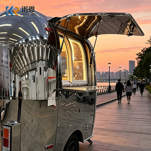 2.75M 스테인리스 스틸 푸드 트레일러 소형 간식 판매 카트 - Product Image 4