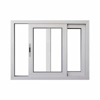 Fenêtre coulissante en aluminium blanc à prix avantageux avec vitrage simple pour le Ghana et le Kenya